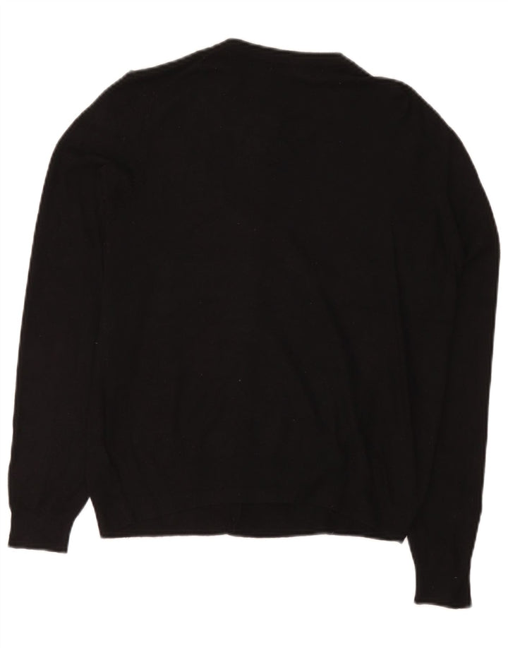 Maglione cardigan da donna Marks & Spencer UK 14 grande viscosa nera