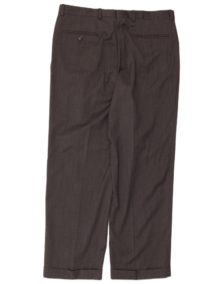 Pantaloni da completo da uomo Izod W36 L30 in lana grigia