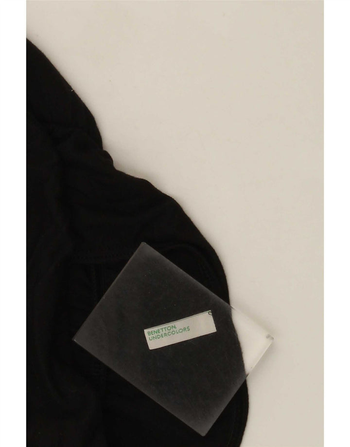 Top corto senza spalline da donna Benetton UK 8 piccolo nero