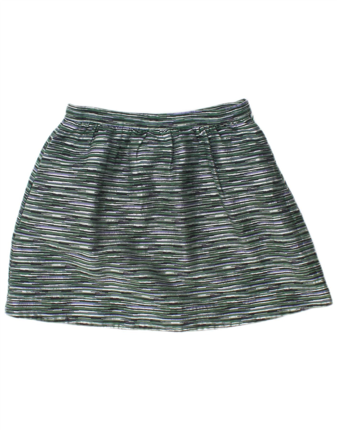 Gonna a trapezio da donna COS EU 38 media W30 cotone a righe verdi