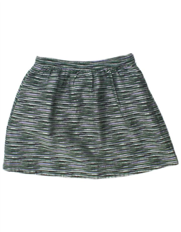 Gonna a trapezio da donna COS EU 38 media W30 cotone a righe verdi