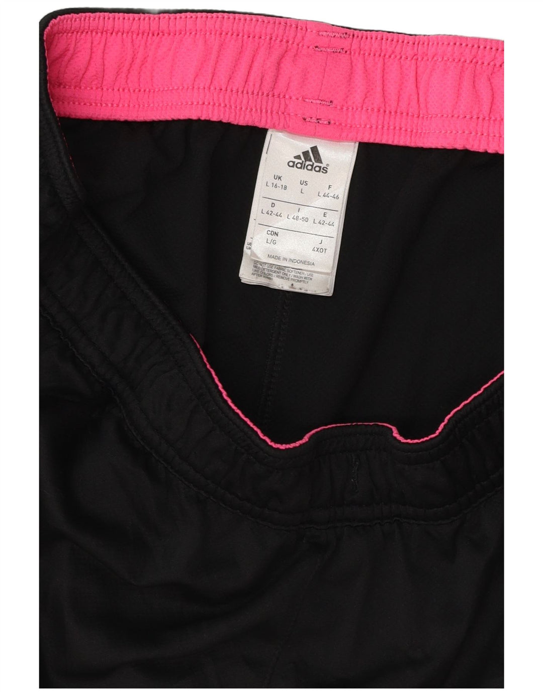 Pantaloncini sportivi ADIDAS Climalite da donna UK 16/18 Large Nero Poliestere