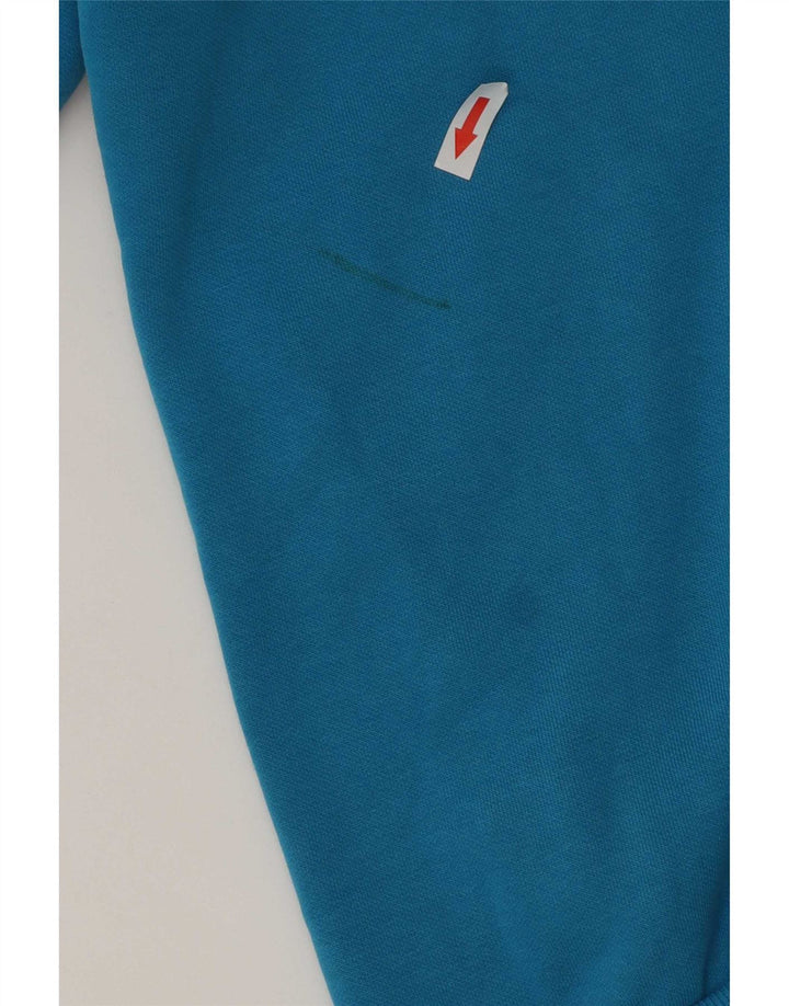 Felpa con cappuccio e zip grafica Puma da uomo in cotone blu medio