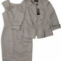 CARLA RUIZ Womens 2 Button 2 Piece Set EU 40 Medium Grey