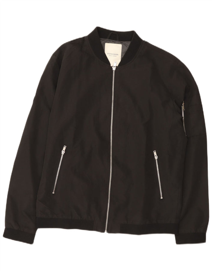 Giubbotto bomber vintage da uomo UK 42 XL nero