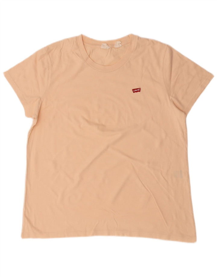 T-shirt da donna Levi's Top UK 16 grande in cotone beige