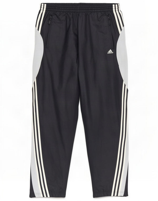 Pantaloni impermeabili Adidas da uomo medi in poliestere color block blu navy