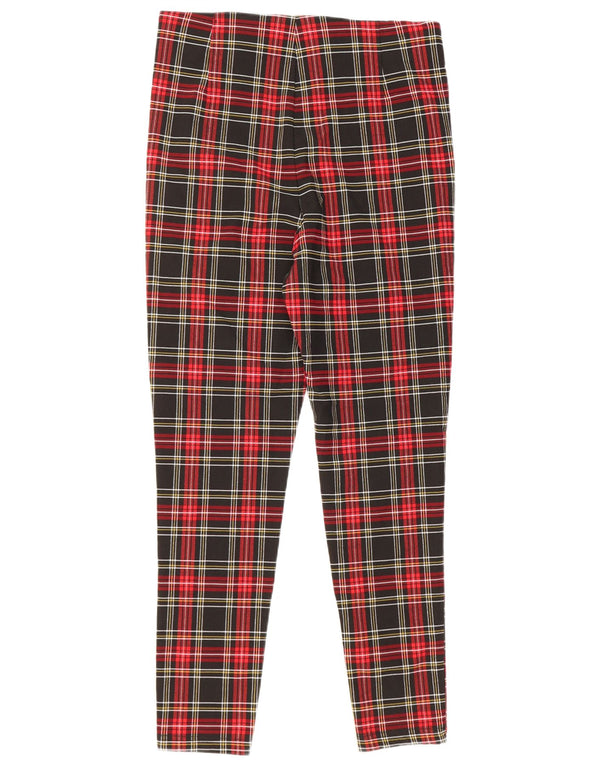 Pantaloni skinny casual da donna Zara XL W36 L27 viscosa a quadri neri