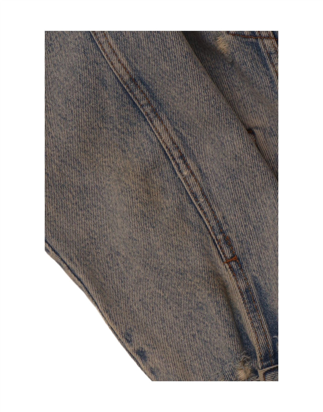Giacca in denim invecchiato ZARA da uomo UK 38 cotone blu medio