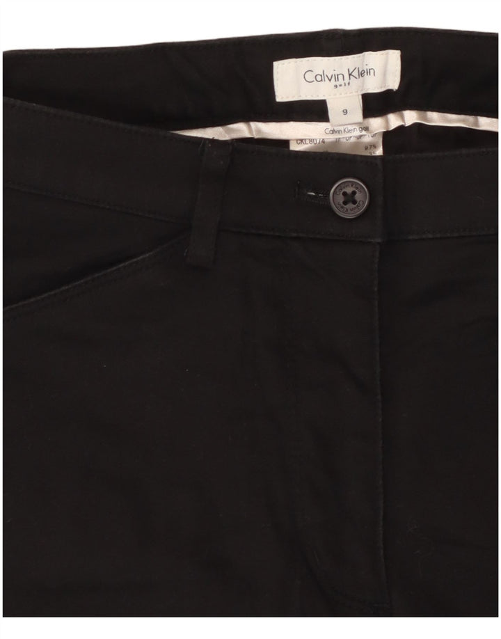CALVIN KLEIN Pantaloni cargo slim da donna US 9 Medium W28 L26 Cotone nero