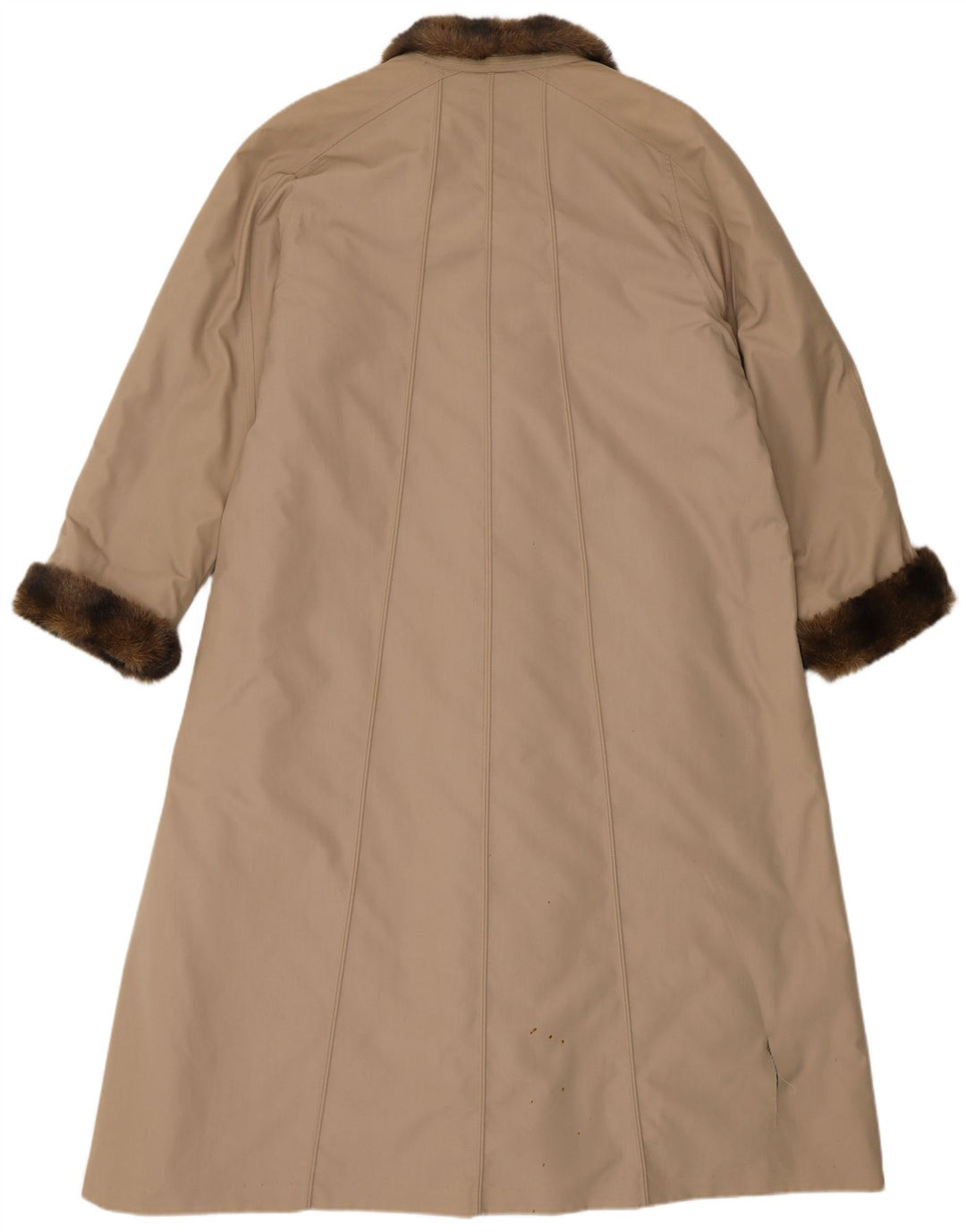 Soprabito oversize da donna in pelliccia sintetica VINTAGE EU 40 Poliestere beige medio