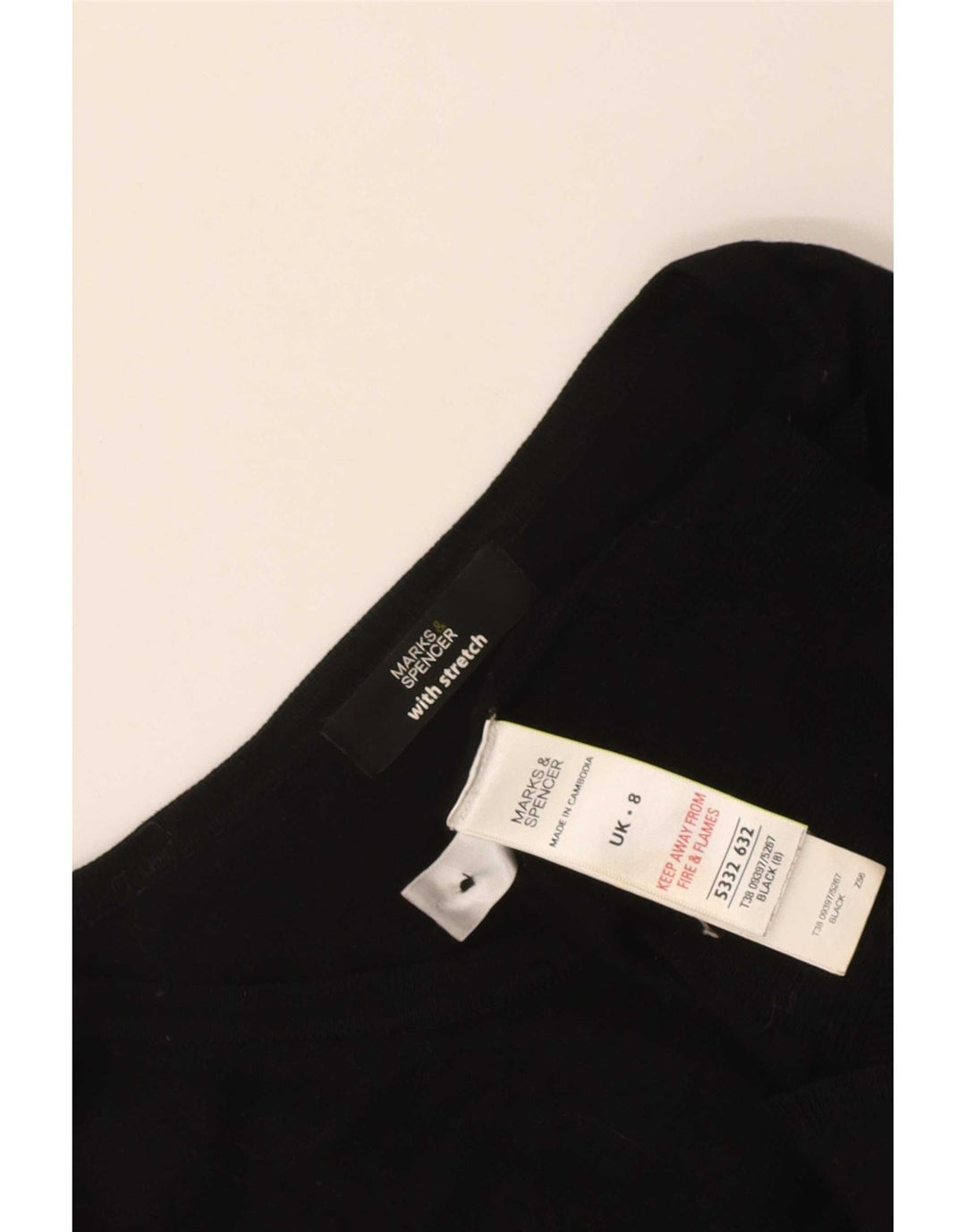 Maglione cardigan da donna Marks & Spencer UK 8 piccolo in viscosa nera