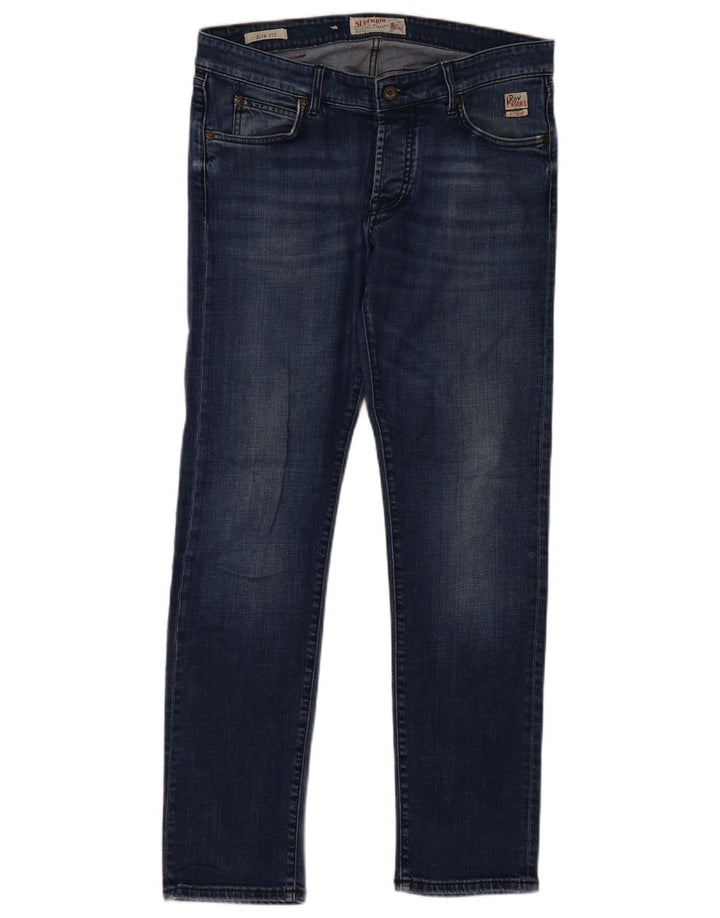 Jeans slim da donna Roy Rogers W36 L32 cotone blu