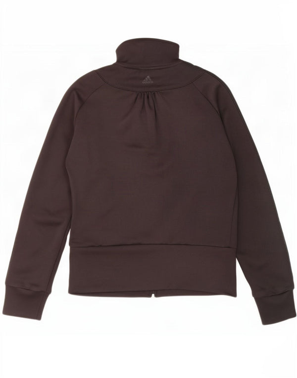 Giacca da ginnastica grafica da donna Adidas UK 10 piccola poliestere nero