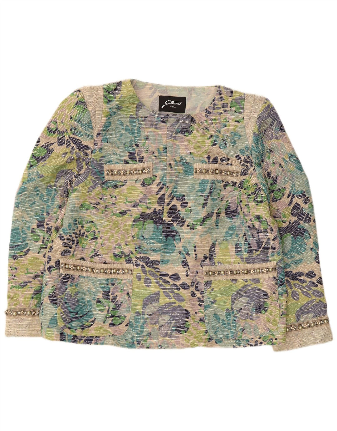 Giacca Gattinoni da donna Open Blazer UK 18 XL multicolore floreale