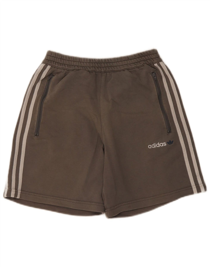Pantaloncini sportivi Adidas da uomo piccoli in cotone grigio