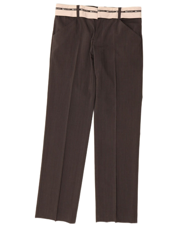 DOLCE & GABBANA Pantaloni casual grafici da uomo W34 L33 a righe nere