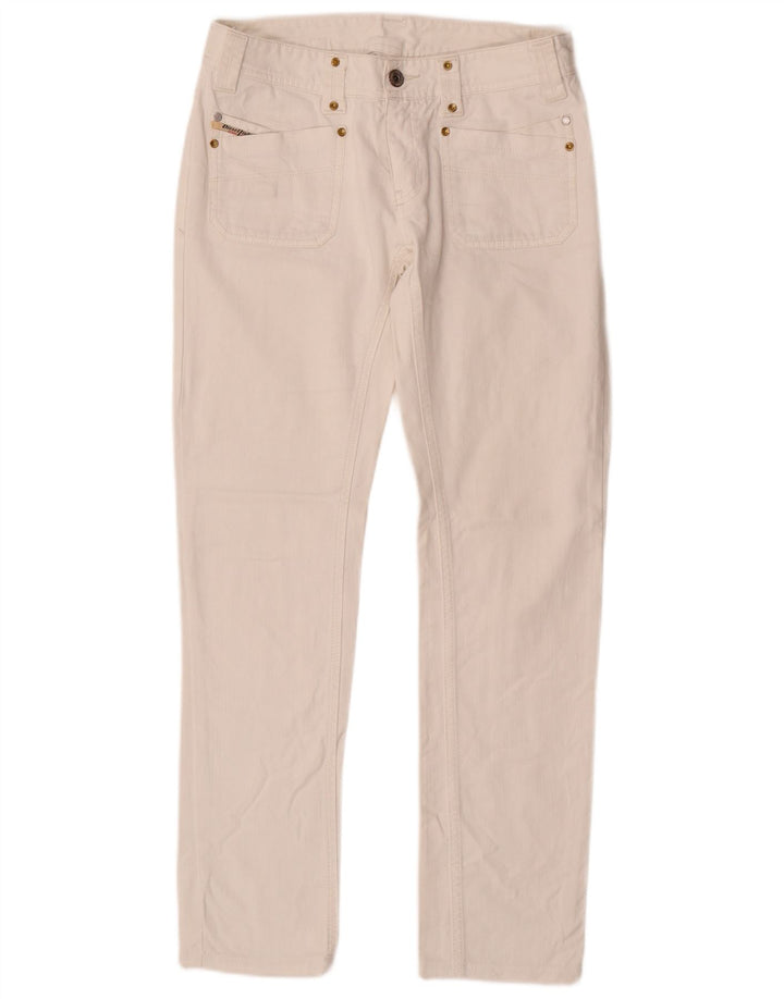 Jeans dritti da donna DIESEL W27 L29 cotone bianco