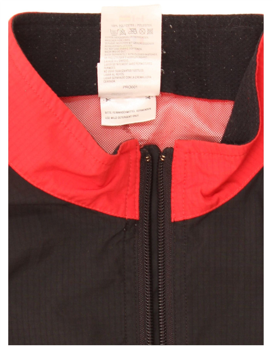 Giacca antipioggia da uomo Adidas UK 40 Large Rosso Colourblock in poliestere