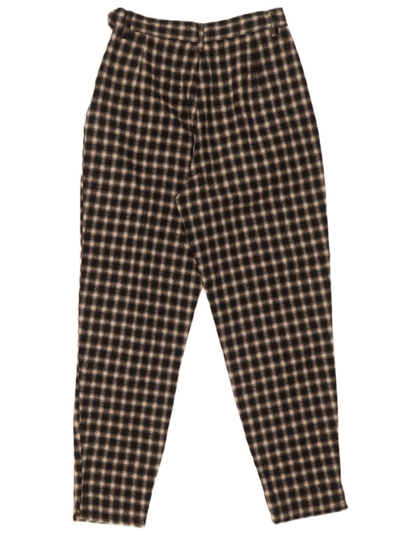 Pantaloni casual affusolati da donna Stefanel IT 44 medio W26 L28 quadri neri
