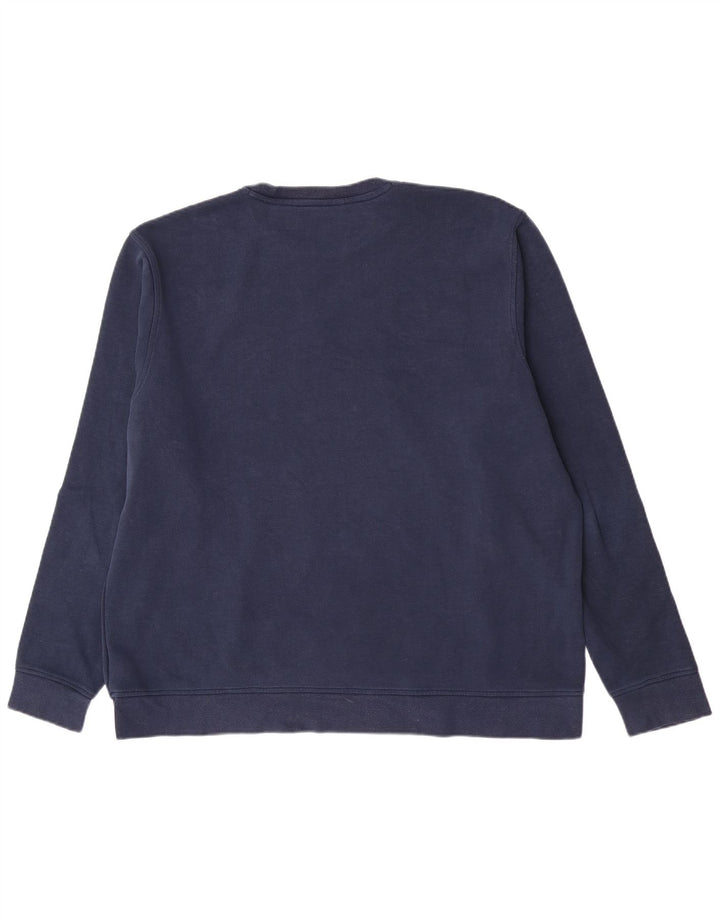 Felpa Adidas da uomo con vestibilità regolare, XL, cotone blu navy