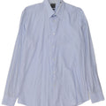 CALVIN KLEIN Camicia da uomo slim fit grande gessato blu