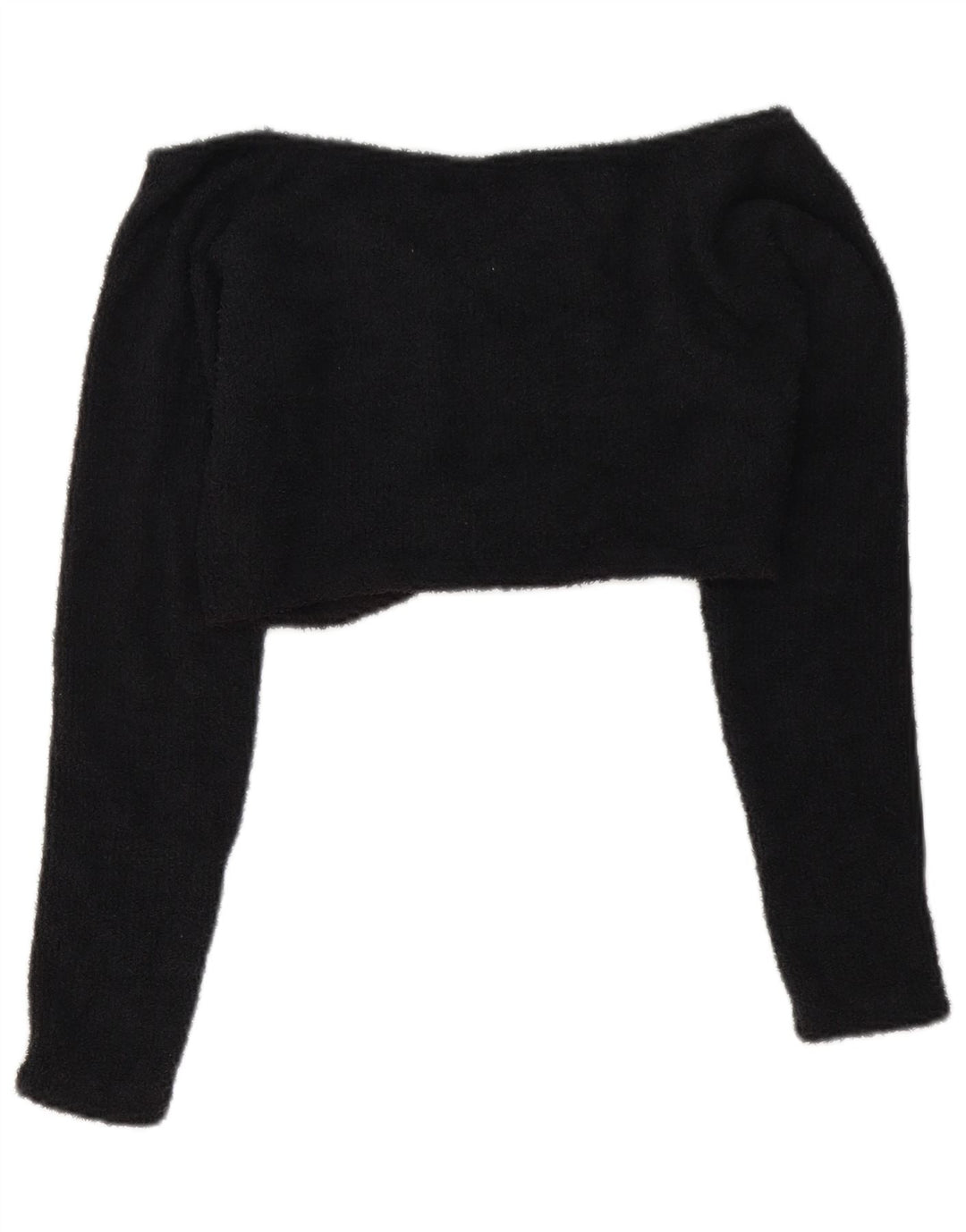 Top Adidas da donna in pile corto con spalle scoperte UK 12 medio poliestere nero