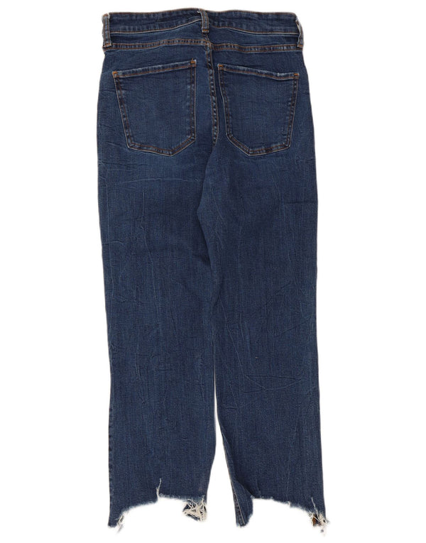 Jeans svasati corti da donna Zara EU 40 medio W30 L24 blu navy
