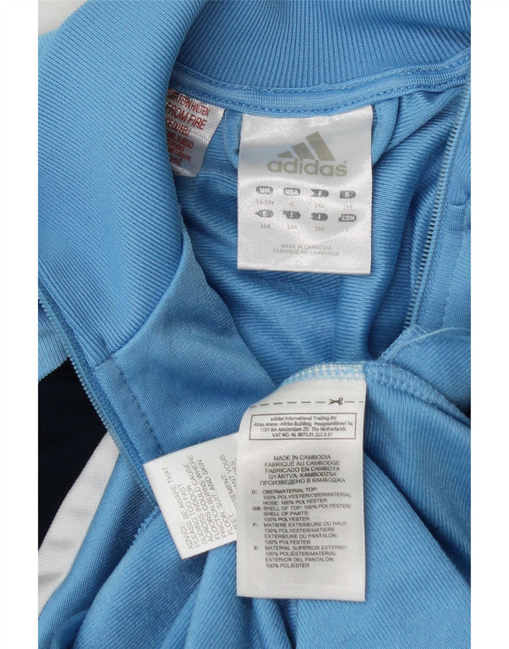 Giacca da tuta da ragazzo Adidas 13-14 anni in poliestere color block blu