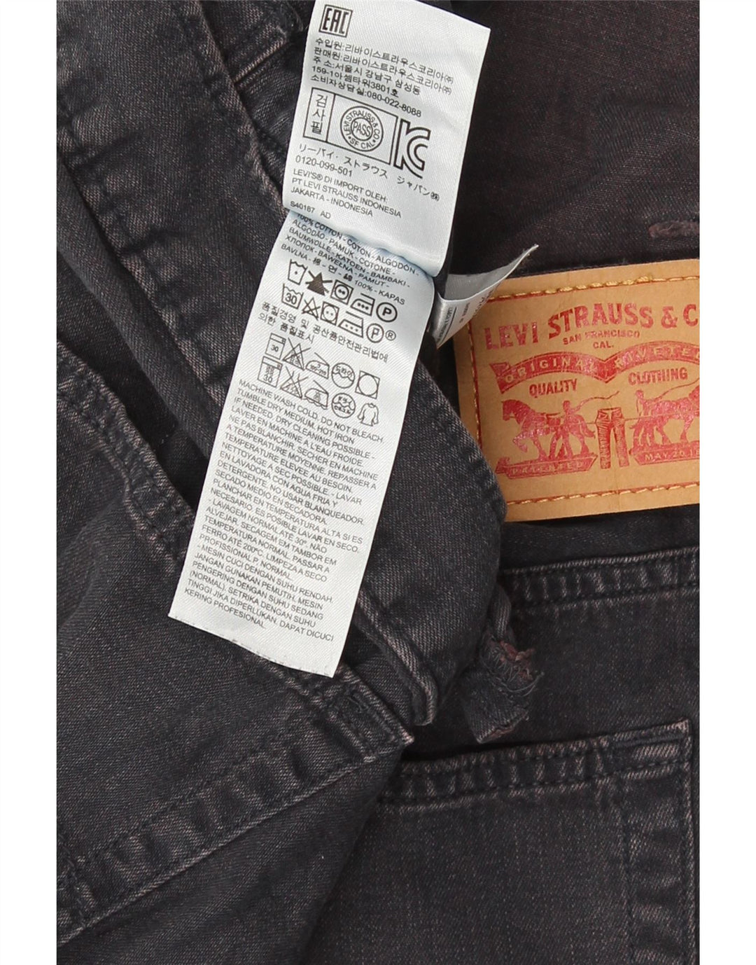 Levi's Salopette da uomo Slim Jeans Large W36 L28 Cotone grigio