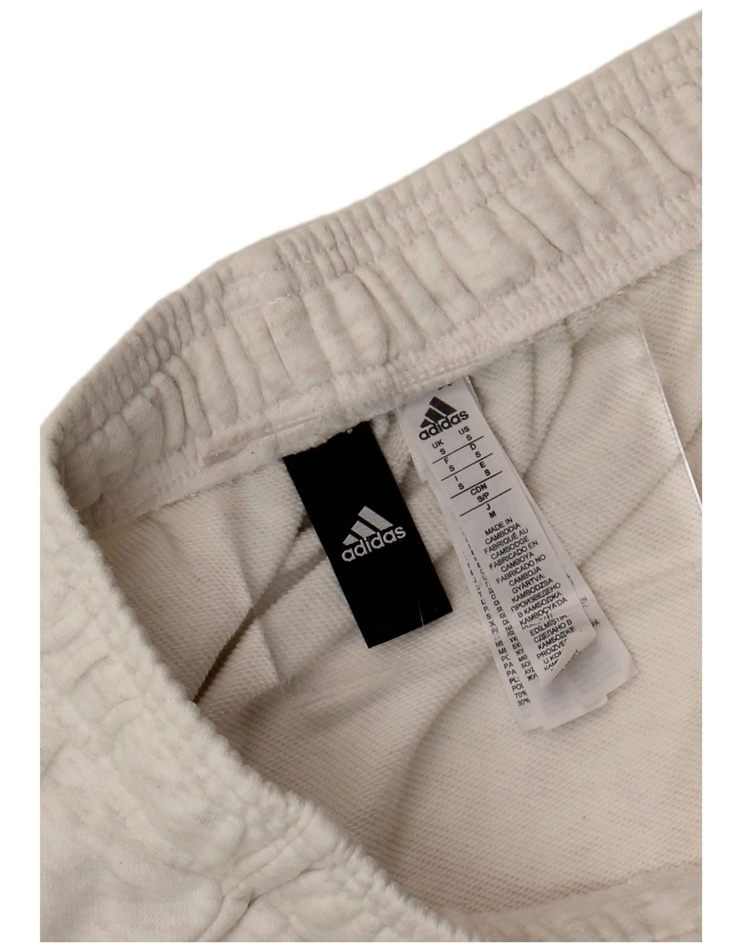 Pantaloncini sportivi da uomo Adidas piccoli in cotone bianco