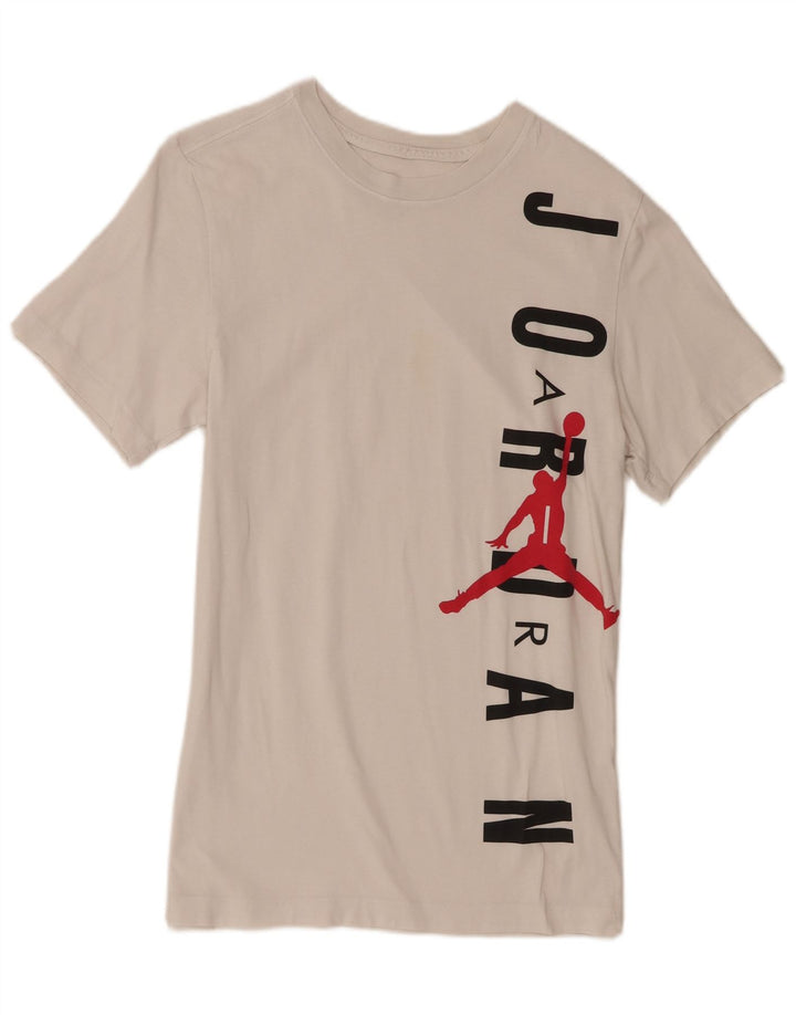 T-shirt grafica da uomo Jordan Top piccola in cotone bianco