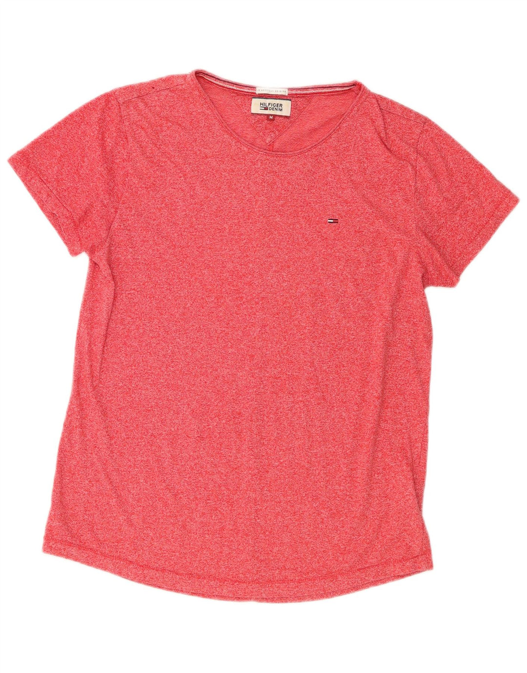 T-shirt da donna Tommy Hilfiger Top UK 14 Poliestere screziato rosa medio