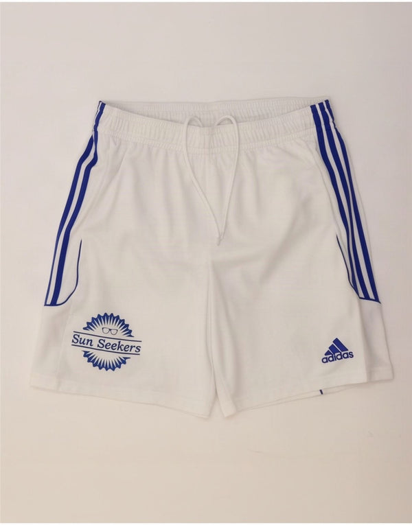 Pantaloncini sportivi Adidas Climalite Graphic da uomo, grandi, in poliestere bianco