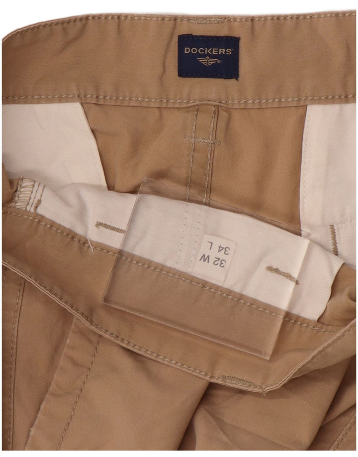 DOCKERS Pantaloni chino dritti da uomo W32 L29 Beige