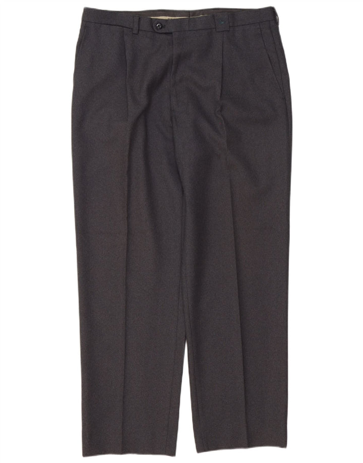 Pantaloni da completo da uomo Burberry IT 46 Small W34 L30 Poliestere grigio