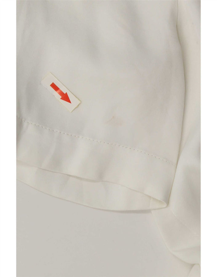 Camicia a maniche corte da donna Zara UK 14 Viscosa bianca media
