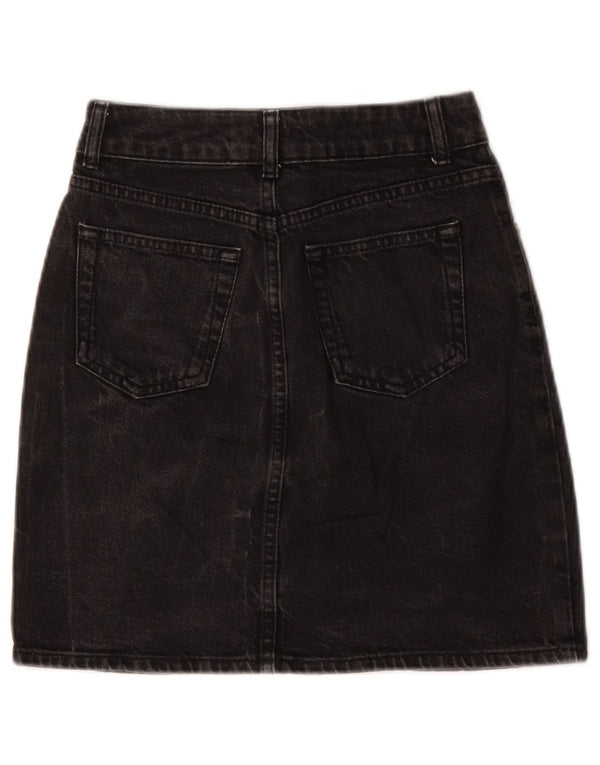 Gonna in denim da donna Topshop UK 6 XS W24 Nera