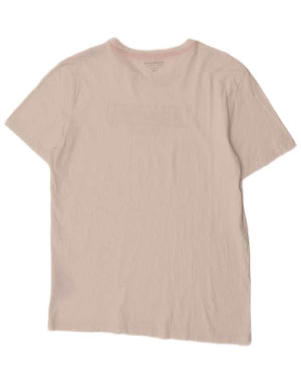 Jack & Jones T-shirt grafica regolare da uomo a maniche corte Top XL in cotone bianco
