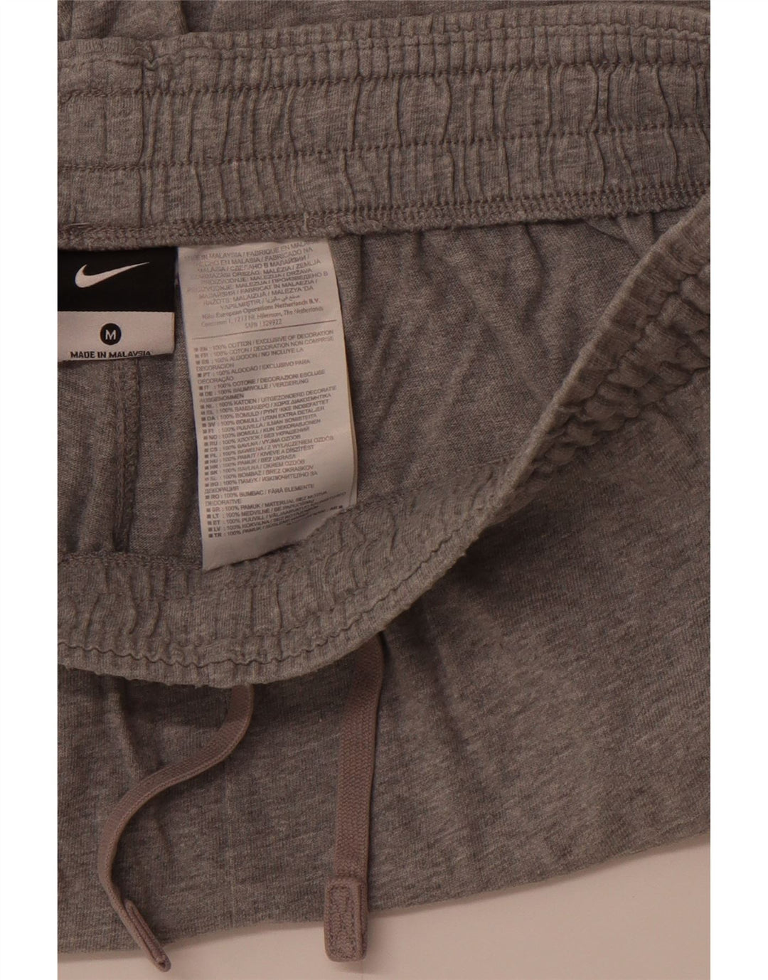 Pantaloncini sportivi da uomo NIKE in cotone grigio medio