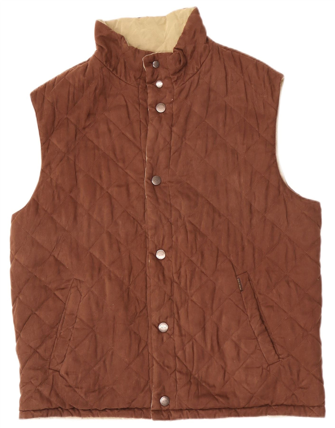 Gilet trapuntato da uomo Paul & Shark UK 40 grande marrone