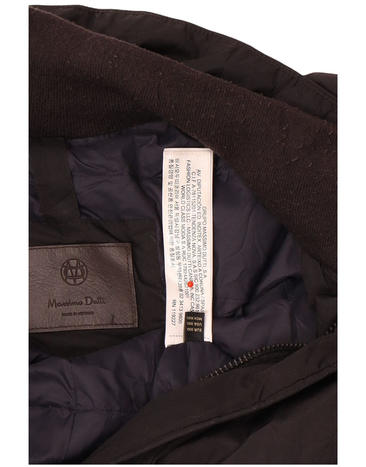 Cappotto imbottito da uomo Massimo Dutti UK 44 2XL Poliestere nero