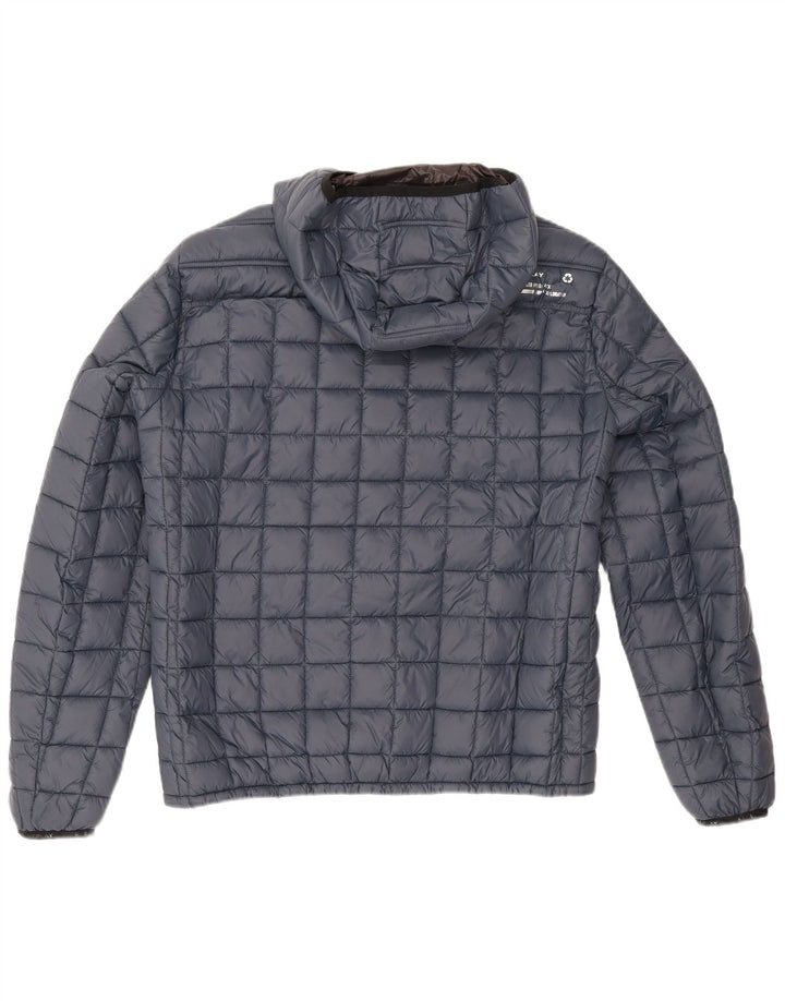Giacca imbottita con cappuccio da donna Replay UK 16 Large blu navy in poliammide
