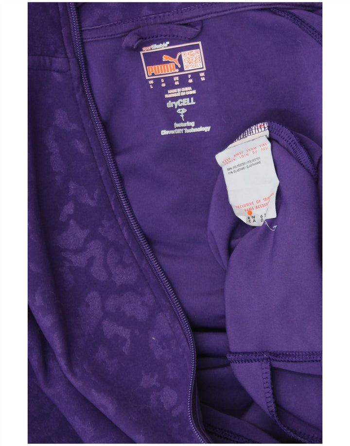 Giacca da tuta da donna PUMA UK 14 Grande poliestere con stampa animalier viola