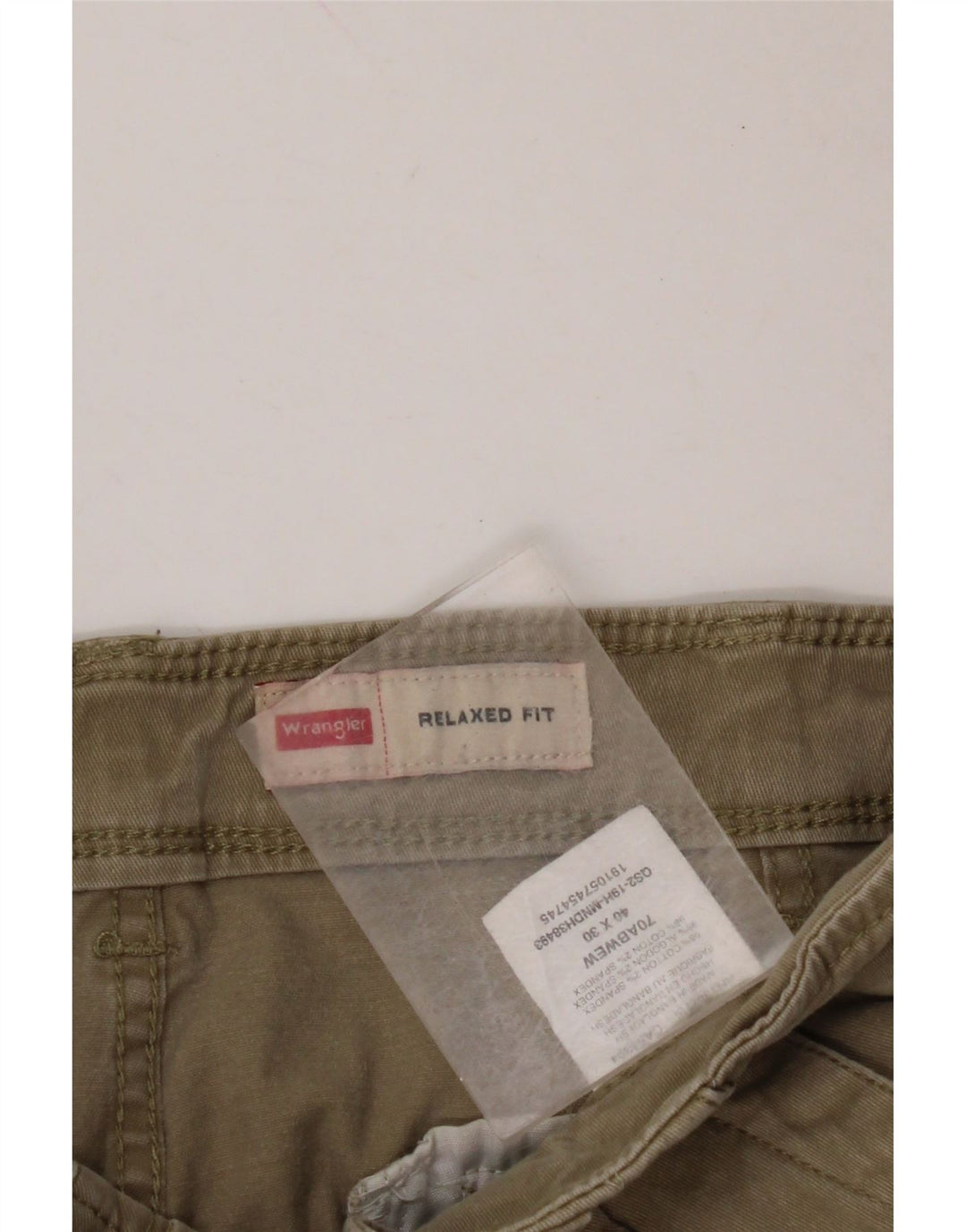 Pantaloni cargo da uomo dalla vestibilità comoda WRANGLER W40 L30 in cotone beige