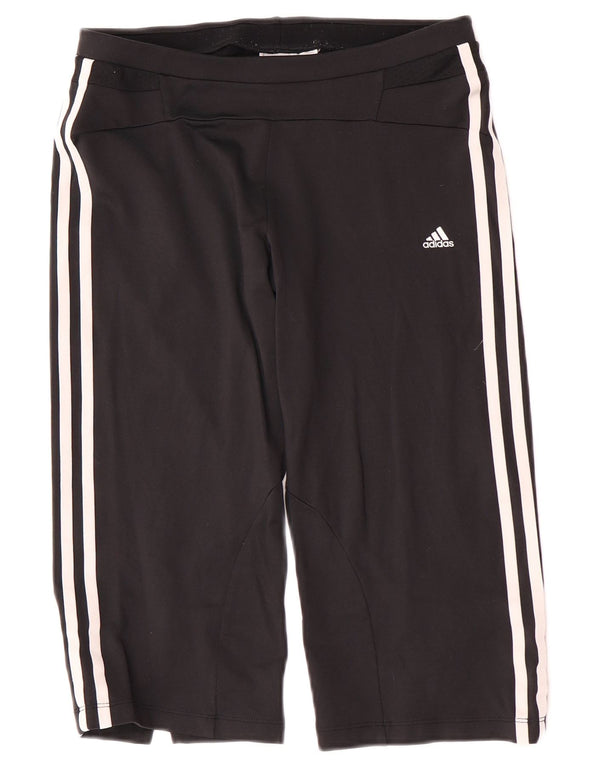 Pantaloni da tuta Adidas Capri da donna UK 12 nylon nero medio