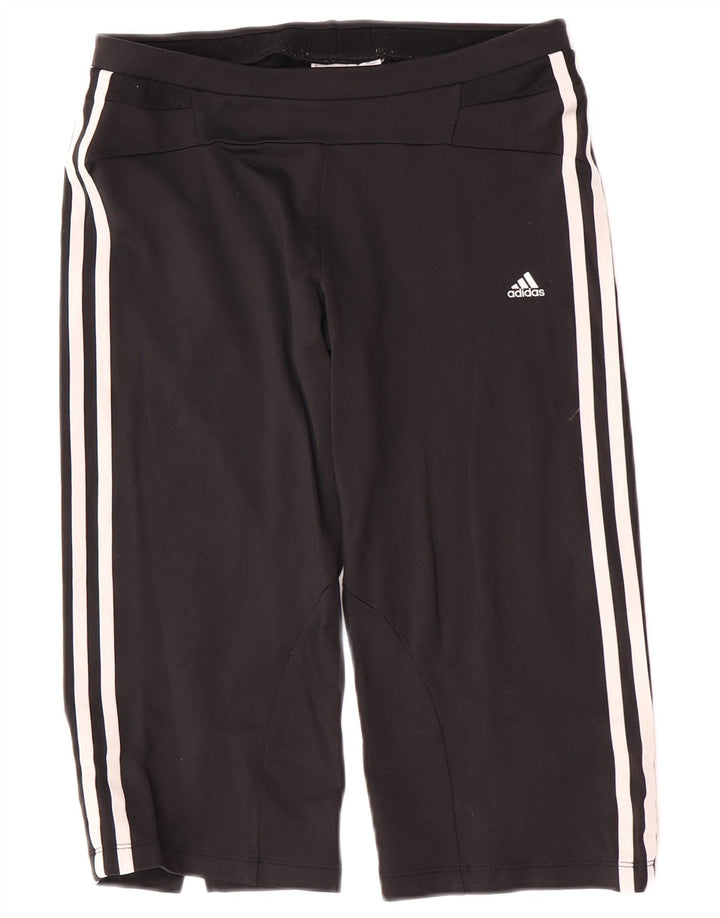 Pantaloni da tuta Adidas Capri da donna UK 12 nylon nero medio