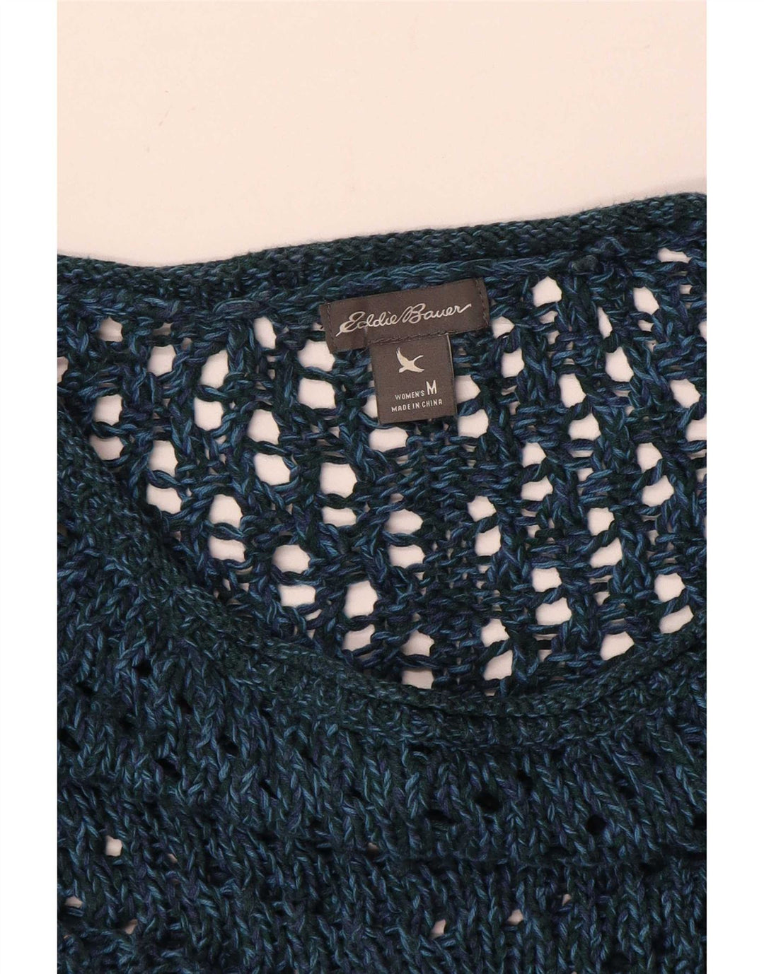 Eddie Bauer Maglione da donna oversize con scollo a barca UK 14 Medio Blu Navy