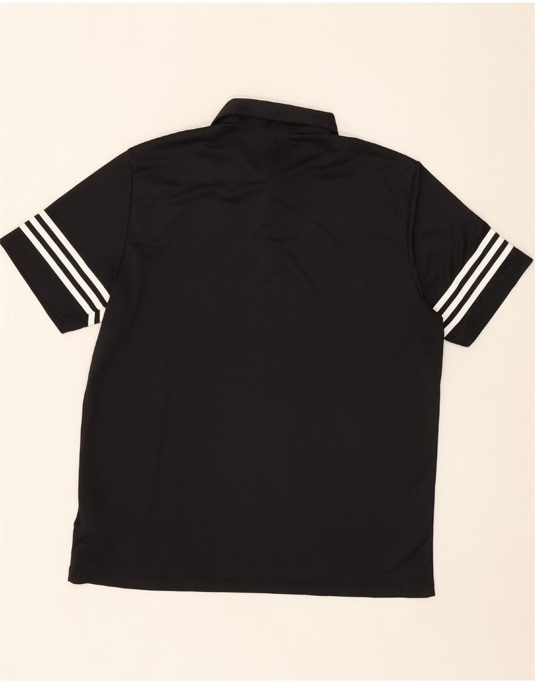 ADIDAS Mens Polo Shirt Large Black Polyester Vintage Adidas and Second-Hand Adidas from Messina Hembry 