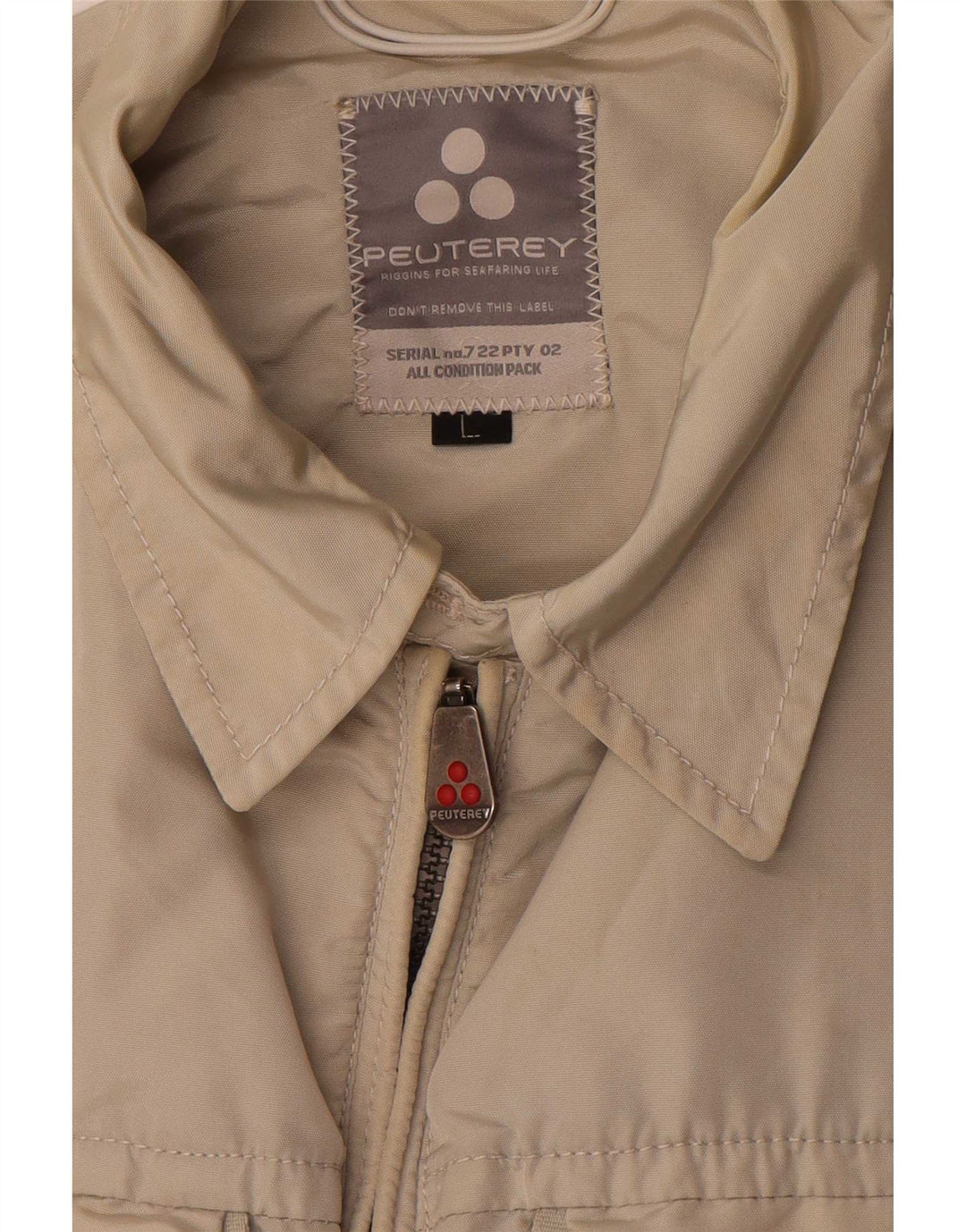 PEUTEREY Giacca utilitaria da uomo UK 40 Large Beige
